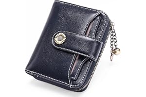 SENDEFN Monederos para Mujer, Cuero auténtico pequeño y Compacto Cartera para Mujer con protección RFID
