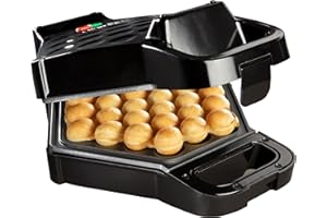 CUCINAPRO Bubble Waffle Maker- Electric Non stick Hong Kong Egg Waffler Iron Griddle - Ready in under 5 Minutes- Free Recipe Guide Included