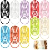 100 Pieces Anneaux de Reliure, 30 mm Metal Binding Rings 30 mm Coloured Book Rings for Folders Photo Albums Study Cards Scrap