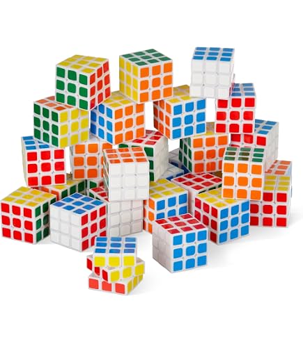 Set Di 24 Mini Cubi Magici 3x3 – 3 Cm Di Lato, Colori Vivaci, Plastica Ecologica, Gioco Da Viaggio E Regalo Per Bambini