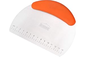 Dianoo Raschietto Per Pasta In Acciaio Inossidabile Chopper, Meglio Come Pizza E Tagliapasta, Raschietto Per Pasticceria Multiuso - Arancia