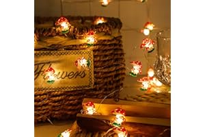 Eledreme lichterkette innen batterie, 2m20 lichterkette pilze, pilz deko Lichtervorhang außen, Warmweiß lichtervorhang sterne, LED mushroom lamp frühling deko für Party, Weihnachten, Balkon