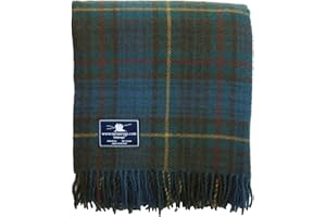 Tweedmill Textiles Antique Hunting Stewart Tartan Premium Wool Travel Rug