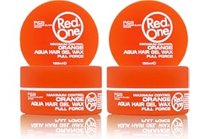 RedOne Cera para el cabello acuática naranja 150 ml | Ultra Grip | Cera capilar para hombres y mujeres | naranja perfumada | Máximo control - 2 unidades