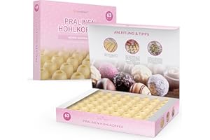 ‎GOODBAKE GoodBake Pralinen-Hohlkörper (63 Stk) – Weiße Schokolade – Pralinen selber machen mit Pralinen-Hohlkugeln, Pralinenform, Pralinen-Formen für Weihnachts-Pralinen…