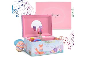 Jewelkeeper - Boîte à Musique de Rangement de Bijoux pour Fille, Hiboux et Animaux de la Forêt - Mélodie Ah ! Vous Dirai-je, Maman