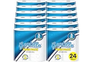 Gentille Twin Kitchen Roll | 3 Ply Thickness | Thick, Strong, Absorbent Paper | UK Made (24)
