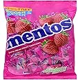 Mentos Strawberry Flavour, Chewy Candy Pouch, 374 G, 100 Pc (+10 Pc Free) Pouch, 374 gram