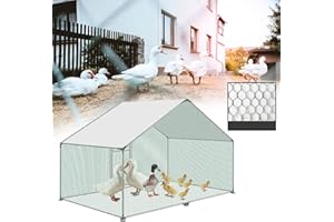 SAILUN Chicken Run Coop Outdoor with Lock 3 x 2 x 2 m Chicken Cage & House Heavy Duty Galvanised Steel Frame Coated PE Shade Roof Suitable for Hens Ducks Dogs Rabbit Chickens Small Animals