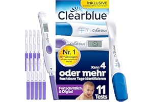 Clearblue Kinderwunsch Kombipack Fortschrittlich & Digital, 10 Ovulationstests + 1 digitale Testhalterung + 1 Schwangerschaft