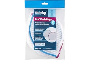 Minky Delicate Bra Wash Bag 2 Pack, Reusable Laundry Bags for Washing Machine, Mesh Laundry Protective Case with Zips