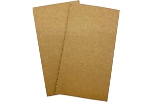 OMNIQI Lot de 2 recharges intérieures en cuir pour petit carnet de voyage rechargeable, papier de remplissage pour journal intime (ligne)