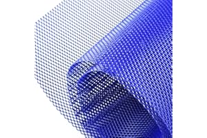 AggAuto 100×33cm Azul Rejilla de carreras, Tamaño del Rómbico de 3×6mm, rejilla estirada de aleación de aluminio, ajuste universal rejilla del radiador del automóvil