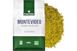 FRATE MATE Fraté Maté Montévideo 500gr Qualité supérieure | Yerba maté Bio riche en Vitamines et Antioxydants | 100% Agriculture Biologique en Feuilles Avec Tiges