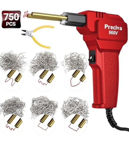 Saldatrice Per Plastica 70W - Kit Con 600 Graffette Per Riparazione Paraurti Auto - Foto 3