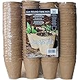 Kingston Tools 96-Pack 6cm Biodegradable Fibre Pots — Germination & Nursery Pots — Peat-Free & Organic— Ideal for Seeds, Seedlings and Cuttings