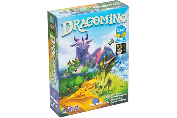 Blue Orange - Dragomino - Meilleur Jeu de l'année Enfant - Stratégie et Réflexion -Jeu de Domino - Idéal pour s'Amuser avec des Enfants - Chasseur de Dragons - De 2 à 4 Joueurs - A Partir de 5 Ans