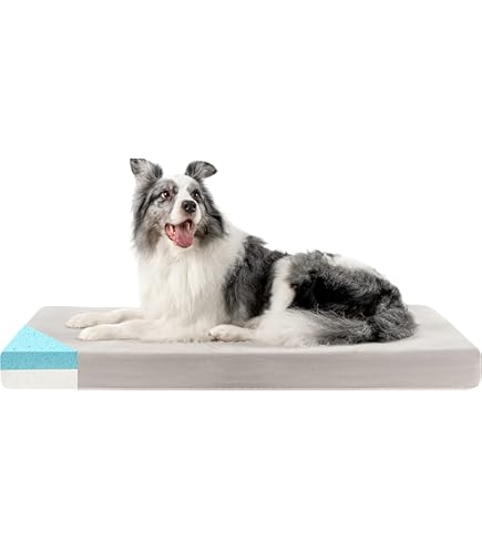 Cuccia Memory Foam IEUUMLER Per Cani E Gatti | Grigio XL 100x80cm | Lavabile | Doppio Lato Morbido - Foto 8