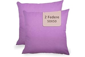 GENERICO Federe Cuscini Divano 50x50 - Copricuscini 50x50 - Federe per Cuscini Divano e Camera da Letto - Federe per Cuscini Decorativi Divano 2 pezzi Glicine