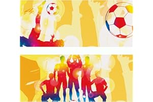 ‎SUNNYWALL Sunnywall Fussball Bordüre selbstklebend Kindermotive Wandbordüre | Motivauswahl | Kinderzimmer 400 cm x 12 cm