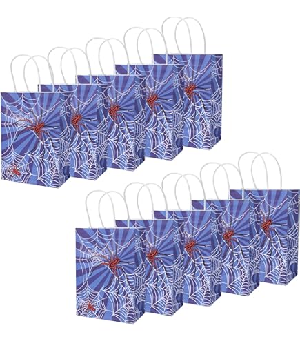 Procos Partytüten Spiderman – 4 Stück, 22x13x7 Cm, FSC-Papier, Für Kindergeburtstag & Mottoparty
