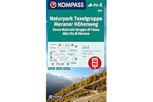 KOMPASS Wanderkarte 043 Naturpark Texelgruppe, Meraner Höhenweg, Parco Naturale Gruppo di Tessa, Alta Via di Merano 1:25.000: 3in1 Wanderkarte, mit ... in der KOMPASS-App. Fahrradfahren. Skitouren.