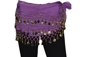 Tanzbekleidung & Accessories Bauchtanz Chiffon Hüfttuch Münzgürtel Bauchtanzgürtel Belly Dance Karneval