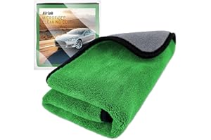 Airlab Toalla Secado Coche Gruesa y Grande 90x60 cm XXL, Paños de Limpieza Microfibra para Cuidado Exterior del Automóvil, Ultra Absorbente y Super Suave para Detallado, Pulido y Lavado de Vehículos