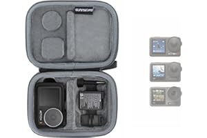 LINGHUANG for DJI OSMO Action 5 Pro 4 3 Case, Storage Bag Carrying Case with Carabiner for DJI OSMO Action 3,4,5 Pro Standard Combo