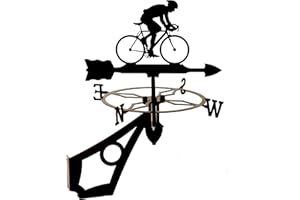 Dragon Laser Ltd., Cyclist (Male) Decorative Weathervane, Cycling, Bicycle, WITH ANTI-RUST COATING**