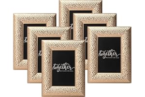ArtbyHannah 6 x 4 Picture Frame, Photo Frame of 6 Set Gold Frames TableTop Display and Wall Hangings for Birthday Wedding