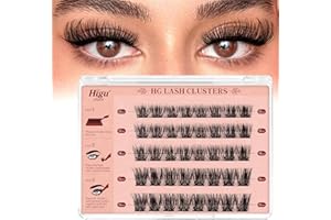 Higu Clace Ciglia Autoadesive, Ciuffetti Ciglia Finte Mix 10-16 Mm, Ciglie Finte Naturali, Ciglissime Press E Go Kit Senza Colla Adatto Ai Principianti(Natural)