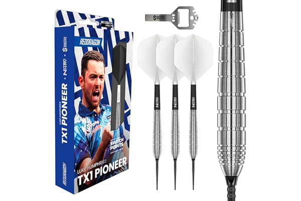 RED DRAGON – Luke Humphries Darts | TX1 Switch Points Powered by Winmau | 22 g Dart Set