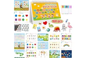LZLPACKING My First Baby Busy Books, Busy Board Toys Book Montessori Toddler Book Early Educational Learning Toy Pocket Chart Cards with Matching Game Puzzle…