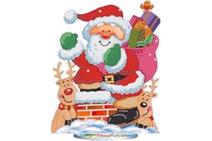 ZOYIEP Diamond Painting 5D Kits, Schneemann, Glocke, Weihnachtsmann Element Diamant Painting Bilder Weihnachten Kranz Set Diamanten Malerei Bilder Ornament für Home Deko (#3)