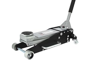 SUMEX Gato hidráulico profesional de aluminio y acero de 3 toneladas con ruedas