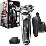 Braun Series 7 Rasoio Elettrico Barba, Rifinitore Di Precisione EasyClick, Stazione SmartCare, 360° Flex, Wet&Dry Ricaricabil