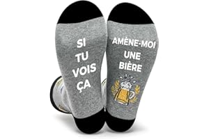 PCUNTSLO Chaussettes Humoristiques Homme 43-46 Cadeau Homme Chaussette Fantaisie Idee Cadeau Nouveauté Drole Pour Noël Anniversaire Saint Valentin
