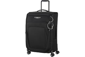 Samsonite Spark Sng 2 Spinner Incheckningsväska, 67 cm | Svart, expanderbar mjuk resväska, 67H x 44B x 27D cm, 82/92 L, 3,4 k