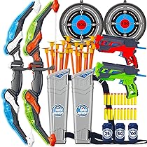 Set Arco E Freccie Per Bambini Con Dinosauro LED - 10 Frecce A Ventosa, Bersaglio E Faretra - Foto 11