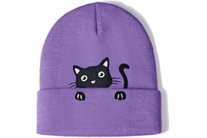 ARETAS Womens Cat Beanie Cute Cat Lover Gifts Animal Knitted Hats for Women Girls