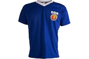 JL Sport Deutsche Demokratische Republik DDR 1970 Weltmeisterschaft Retro Fußball Hemd Unisex Spitzen