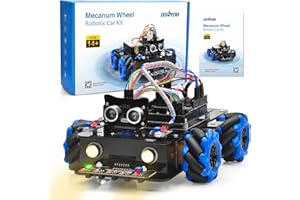 OSOYOO Omni Directional Mecanum Wheels Robot Car Kit for Arduino Mega2560 Raspberry Pi STEM Remote Controlled Educational DIY Coding for Teens Adult