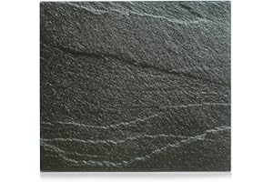 Zeller 26289 Herdblende-/Abdeckplatte Schiefer, Glas, anthrazit, 56 x 50 x 0.78 cm