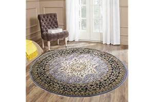 GENERIC Online Bedding store Area Rugs –luxury modern traditional Area Rugs - Vintage Design carpet for hallway rugs (Grey, 120 * 120cm (Round))