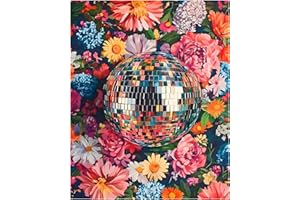 Daisen Art Peinture Numero Adulte Fleurs, Peinture Par Numero Adulte Fleurs, DIY Peinture Acrylique Pour Adultes Débutants, Disco Paint by Numbers for Adults 40×50cm