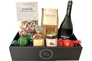 ‎FABELHAFTE GESCHENKE Geschenkkorb Italia mit Prosecco DOC und italienischen Delkiatessen | Präsentkorb mit italienischen Spezialitäten für Männer & Frauen zu Geburtstag, Hochzeit, Jubiläum, Weihnachten