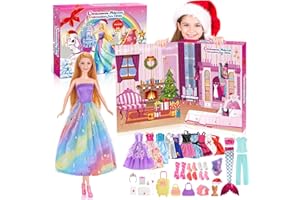 HappyGoLucky Adventskalender 2025 Kinder, 24 Überraschungen, mit Puppe, Kleidung und Accessoires - Geschenk Mädchen 3-10 Jahre | Spielzeug ab 3 Jahre - Weihnachtskalender & Weihnachts Geschenke
