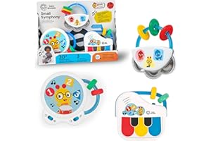 Baby Einstein, Zabawka muzyczna Small Symphony, zestaw 3 instrumentów, nauka liczb kolorów i kształtów, rozwój umiejętności motorycznych - 3 miesiące +