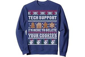 FUNNY CHRISTMAS TECH SUPPORT SHIRTS Lustiges Weihnachts-Tech-Support-Langarm Shirt, Computer-Programmierer, Geschenk Sweatshirt